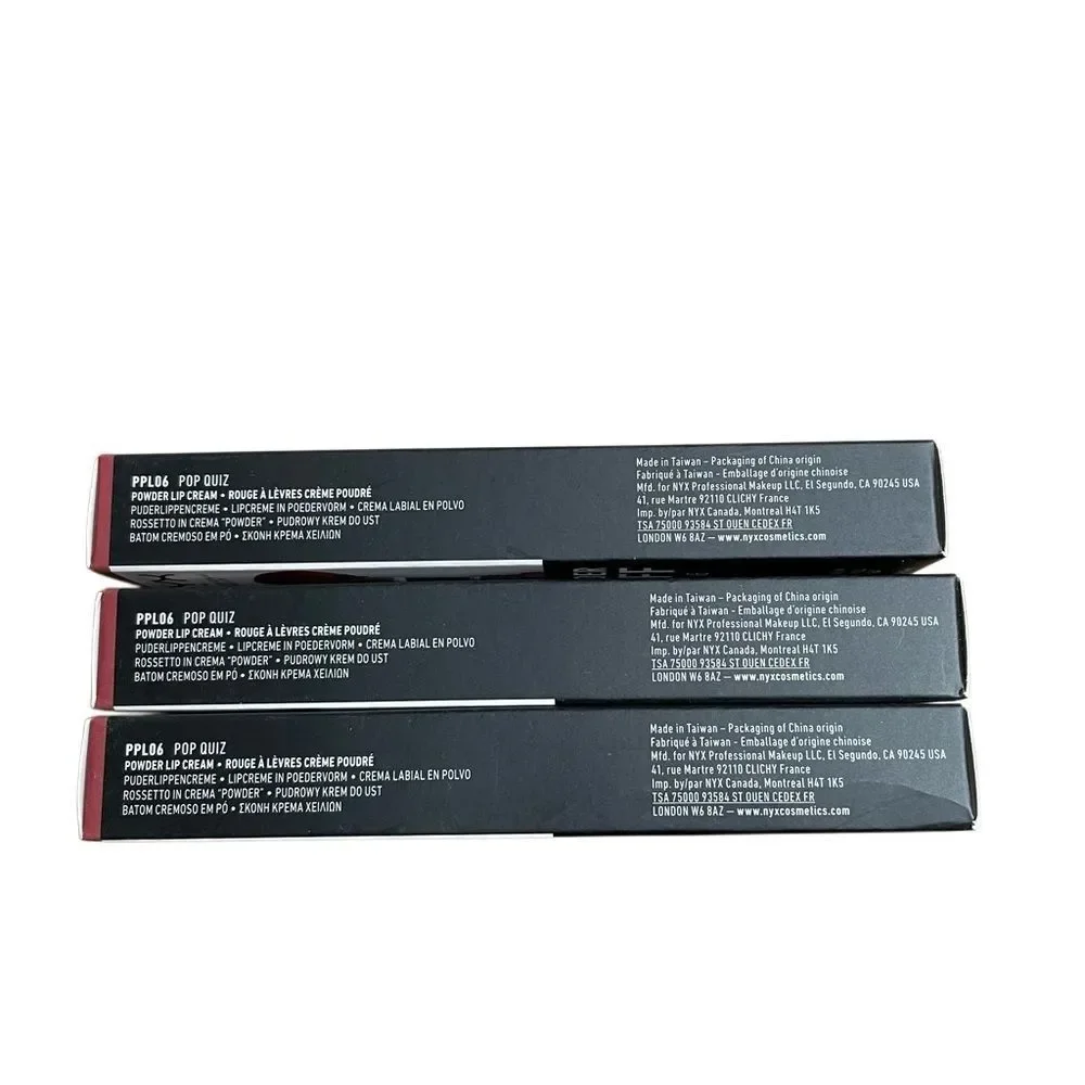 NYX Powder Puff Lippie -Pop Quiz‎ Red Matte Liquid Lipstick 3-pack